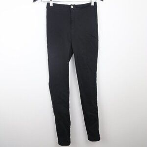 Shein High-Rise Waisted Skinny Denim Jeggings Button Fly Pants Black